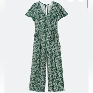 Kaileigh Green Floral Jumpsuit